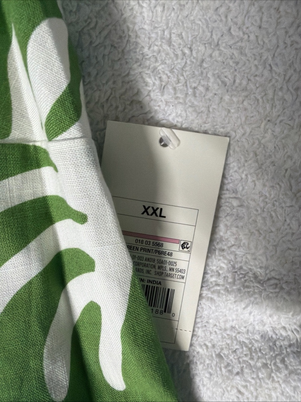 A new day NWT XX L Green and White Leaf Print Slip Dress - Picture 2 of 12